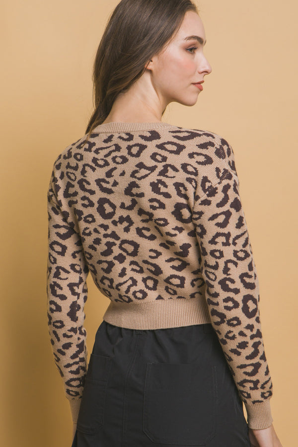 Jessie Leopard Print Cardigan